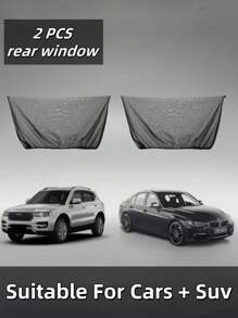Parasol universal para autos y SUV, protección UV y anti-mosquitos de gasa elástica para ventanas, parasol para ventanas laterales delanteras y traseras, nuevo accesorio protector de malla
