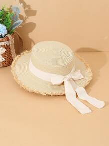 1 Stück modischer Sommerhut aus Stroh, Strand, Urlaubsvisier, Sonnenschutz