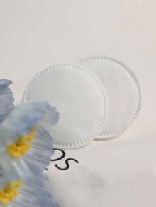 100/200片一次性圆形卸妆棉，3层加厚双面清洁垫，5.8*5.8厘米旅行装 - 彩色 - 查看 11