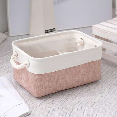 1pc Dual-Tone Large Capacity Fabric Storage Basket, Suitable For Home Cabinet, Clothing, Toys, Basket, Christmas, Gift Basket, Hamper Basket>Wicker, Gift Basket For Women, Basket, Baskets, Storage Basket, Christmas Burr Basket, Clear Basket, Desk Storage, Pink Gift Basket, Gift Basket Wrap, Xmas Basket, Organization, Small Storage Bin, Makeup Storage, Hamper Boxes, Pink Laundry Basket, Bur Basket, Moses Basket, Basket Set, Organizers, Basket Gift, Basket For Christmas, Blue Gift Basket,Bohemian Rope Plant Pot Basket,For Back To School