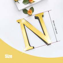 1件装反光亚克力镜面墙贴字母，定制3D艺术贴纸，适用于客厅、浴室、家庭办公室墙面，家居装饰贴纸，新年装饰点缀，情人节浪漫宣言 - 彩色 - 查看 25