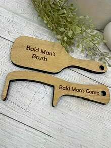 1pc Funny Gift Comb For Bald Men, Adult Novelty Party Favor, Father's Day Gift, Weird Gift, Useful Item, Cute Aesthetic Stuff, Cool Gadget - Beige - View 9