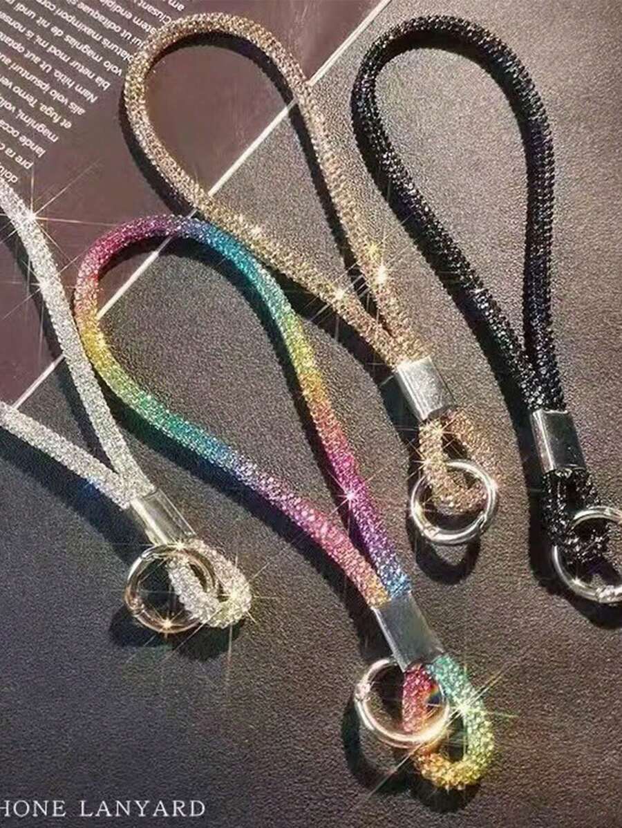 1 pieza Cordón de teléfono móvil con rhinestones, accesorio de moda de sujeción manual para decorar la funda del teléfono móvil como regalo para mujeres, madre, familia, amigos, cumpleaños, festividades