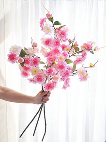 1PC/2PCS/4PCS 32.28Inch214 Artificial Cherry Blossom Branches Indoor Decoration Long Stem Fake Plants Real Touch Suitable For Wedding Family Bedroom Party Table Office Decoration