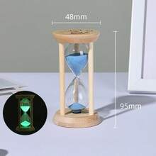 木制夜光计时器，竹制夜光计时器 - 1/3/5/15/30 分钟计时器，适用于刷牙、游戏、教室、家庭、办公室、烹饪