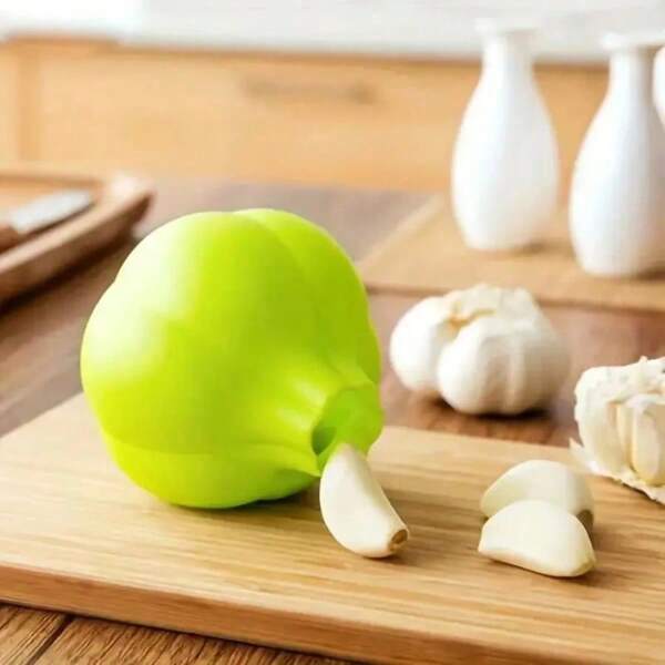 1 pieza Pelador de ajo de silicona creativo, removedor suave de piel de ajo, herramienta de cocina conveniente, utensilios de cocina para exteriores
