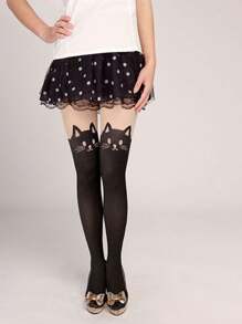 1 Pair Sexy Faux Thigh High Stockings Pantyhose Splice