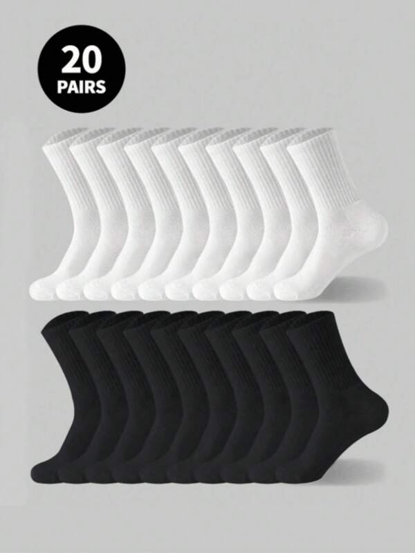 5 Pairs/10 Pairs/20 Pairs Of Couple's Casual Stockings, Tennis Socks,Sweat Absorbing And Breathable, Very Suitable For Home Wear