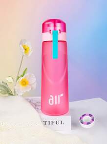 1 pièce Bouteille d'eau parfumée, bouteille avec un pod de saveur aléatoire, bouteille à eau 0 sucre 0 calorie avec paille pour l'extérieur, tasse étanche - convient pour la salle de gym, la course, la bouteille d'eau de sport
