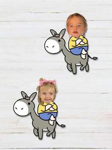 1pc Customized Knight Donkey Pig Ride Fridge Magnet Decorative Gag Gift, Funny Novelty Birthday Commemorative Present,Brunch-Ready