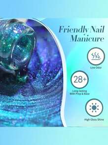 SHANGFEIYA 10ml Auroras Blue Cat Magnetic Gel Nail Polish For Summer Nails Jelly Glass Water Light Varnis Semi Permanent Gel Nails