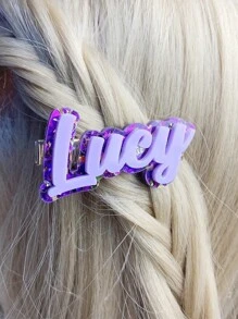 One Customized Acrylic Duckbill Clip, A Personalized Name Hair Accessory, A DIY Letter Gift Hair Clip, And A DIY Name Hair Clip. This Is An Excellent Gift That Is Highly Suitable For Giving To Good Friends At The Start Of The School Term. It's A Children's Hair Clip, A Customized Name Hair Clip, And A Customized Children's Hair Clip. It Is The Best Gift To Give To Friends On Mother's Day And Children's Day.
