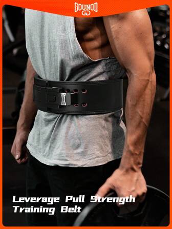 GOUNOD 1PC Heavy Duty Weight Lifting Belt - Adjustable Powerlifting Gym Belt Support For Bodybuilding, Deadlifts, Squats - Non-Slip, All-Season Exercise Equipment, Versatile Fitness Belt, Gym Accessories. Gym Gym Accessories Fajas Lumbares