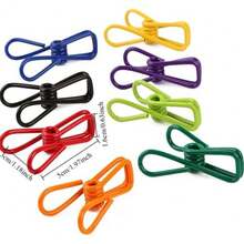 10 Pieces Of Windproof Multi-Purpose Metal Clips - Anti Slip, Strong Grip, Diverse Colors, Food Bag Sealing Clip, Drying Rack