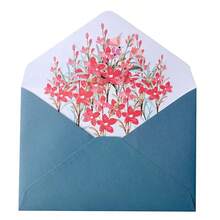 6pcs Elegant Floral Pattern Envelopes, Floral Design Suitable For Love Letters, Wedding Invitations, Invitation Cards, Love Letter Envelopes Back To School - Multicolor - View 8