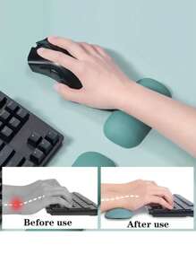 Support de poignet Tapis de repose-poignet de souris en PU mignon avec gel, repose-poignet ergonomique doux, soulage la douleur à la main avec une base antidérapante. Convient pour le bureau, l'ordinateur domestique, l'ordinateur portable, la souris et le clavier