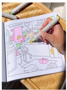 Coloring Book Drawing With 50 100 Or 170 Sheets - CUTE-aZUL - View 11