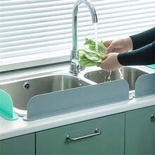 Silicone Sink Splash Guard, Kitchen/Laboratory Sink Basin Water Splash Barrier With Suction Cups, Applicable For Sinks, Washbasins, Vegetable Bowls, Kitchen Tools (Colors May Vary Slightly Due To Batch Differences) - Multicolor - View 6