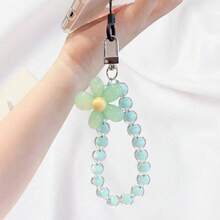 Personalized Candy Color Flower Beaded Phone Strap, Keychain Pendant, Acrylic Crystal, Ins Style Gifts For Mother, Family, Friends, Birthday, Holiday Phone Charm, Phone Chain - Multicolor - View 13