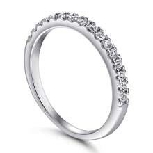 925 Sterling Silver Fine Single Ring For Women CZ Cubic Zirconia 3 Row Wide Wedding Bands For Her Fine Jewelry Gifts