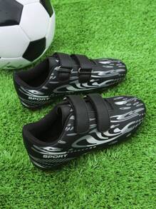 1 par de zapatos de fútbol blandos con suela antideslizante y , para niños pequeños, especializados para entrenamiento y partidos en la escuela, apropiados para todas las estaciones