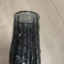 1 pièce Vase en verre droit très attrayant de style Ins, vase en verre glacé pour fleurs, décoration d'arrangement de fleurs en verre transparent