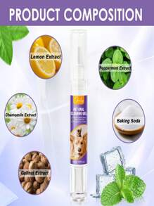 One 5ML Pet Dental Cleaning Pen Pet Toothbrush Pen, Easy To Operate, Can Effectively Clean And Whiten Pet Teeth, Suitable For Cats, Dogs And Other Pets, Natural And Harmless, Pet Teeth Cleaning.Pet Teeth Whitening Pen .Teeth Care,Gel For Pet Teeth Repair