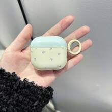 简约小紫花花卉图案浅蓝色和米色撞色亮面防震保护套适用于 1 2 3 4 Pro - 彩色 - 查看 3