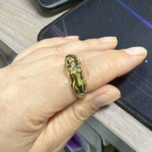 1pc Vintage Style Men's Ring With Nude Woman Design - Zinc Alloy, Antique Silver Plated