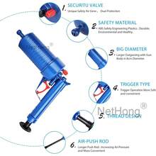 NetHong Drain Blaster Air Pump Sink Plunger Bath Toilet Drain Blockage Remover Unblocker - Blue - View 6