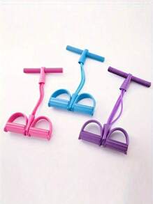 1pc EVA Resistance Bands Set - 4 Tubes Stackable Light Tension Exercise Loops For Full Body Workout, Abdominal Trainer, Rowing & Fitness Equipment - Available In Blue, Purple, Pink, Workout Accessories, Elastic Fitness Bands, Single Packaging Gym Accessories,Sport, Gym, Home Exercise, Strap Gym, Resistance Bands