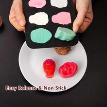 1 pieza Molde de plástico en forma de cráneo para hacer bombones, pudines y gelatinas, accesorio de cocina operado manualmente, esencial para fiestas - Multicolor - Ver 7