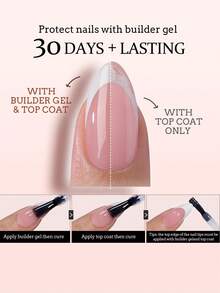 150 片中长粉色和白色法式凝胶指甲贴，法式指甲贴夹式指甲，三合一凝胶指甲贴，15 种尺寸，适合 DIY 美甲，适合女性和美甲沙龙按压指甲美甲用品