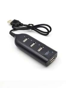 Durcord Hub USB 2.0 de 4 puertos, estación de acoplamiento multifuncional 4 en 1, divisor portátil con interruptor on/off para computadora, portátil, teléfono, disco flash, mouse, lectores de tarjetas, teclados, dispositivos de juegos, reproductores MP3, HDD y otros periféricos USB como impresora, cámara, ventilador USB, etc. - Multicolor - Ver 9
