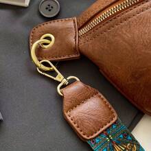 Small Bags For Women 2025 Autumn Winter New Textured Chest Bag Wide Shoulder Strap Retro Versatile Crossbody Bag