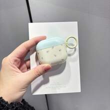 简约小紫花花卉图案浅蓝色和米色撞色亮面防震保护套适用于 1 2 3 4 Pro - 彩色 - 查看 4