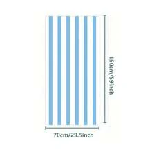 Toalla de playa extra grande - Toalla de playa de microfibra ultra suave a rayas azules, toalla de piscina ligera para natación y viaje, adecuada para adultos hombres y mujeres, toalla ligera y libre de arena para playa, viaje, piscina, yoga, gimnasio, camping, accesorio esencial - Celeste - Ver 13