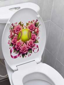 mama look 1 pièce Trou de regard 3D classique et amusant de chien naïf, grenouille souriante adorable fleur de lotus, papillon, rose tennis faux perles, cage d'oiseau de branche d'arbre fleur, autocollant mural décoratif pour salle de bain, papier peint PVC amovible