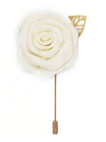 1 Peça Boutonnière de Noivo em Rosa de Seda com Folha de Corrente Dourada para Decoração de Noivo, Casamento e Festa de Casamento, Melhor Presente, Decoração de Casamento, Decoração Doméstica, Decoração de Quarto, Lembrancinhas de Festa, Decorações de Aniversário de Noiva, Formatura, Decorações de Festa Despedida de Solteira