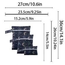 3pcs Cartoon Pattern Baby Diaper Wet Dry Bag/Storage Bag, Baby Bath Decor, Family Gift, Random Pattern Distribution