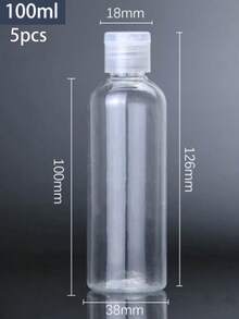 1/5/10/15pcs 30/50/100ml Refillable Clear Plastic Bottles, Portable Travel Containers, Refillable Cosmetic Containers