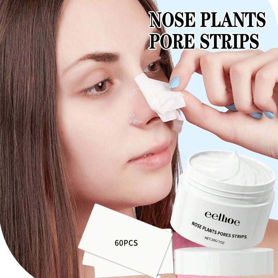 30 克黑头清洁霜和 60 片去黑头鼻贴，护肤毛孔清洁 - 白色 - 查看 1
