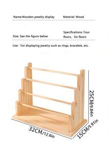 1 pièce Support de porte-clés en bois à plusieurs niveaux, présentoir de bijoux de bureau et organisateur. Organisateur de stockage d'été, cadeau de rentrée scolaire