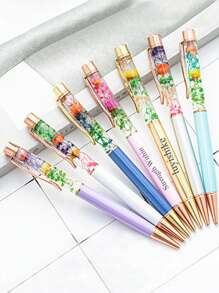 Spersonalizowany długopis z serii Preserved Flower z nadrukowanym logo, odpowiedni jako prezent szkolny, długopis reklamowy, artykuły szkolne, prezenty na Dzień Nauczyciela, gadżety firmowe i artykuły biurowe