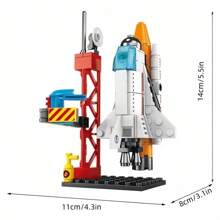 1 Set ABS Aerospace Shuttle Building Blocks Toy, Shuttle Building Blocks Toy Assembly Puzzle Blocks Spacecraft Rocket, Aerospace Rocket Launch Center Space Station Toy Creative Home Decor DIY Toy Creative Home Decor Ornament, Suitable For New Year, Back To School, Spring Festival, Birthday Gift, DIY Small Particle Plastic Building Blocks Assembly Military Science Popular Science Educational Model Miniature