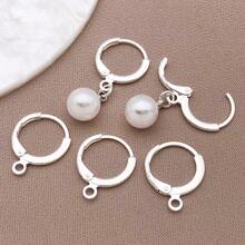 8/20 件真 18K 镀银法式耳环钩鱼钩耳环防过敏球形耳钉适用于珠宝制作女士 DIY 吊坠耳环工艺品用品