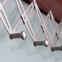 1pc Stainless Steel Telescopic Door Hook, Bathroom Hook, Living Room Hook, Bedroom Hook Kitchen Hanging Accessories Set
