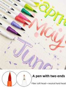 12/24/36/48/60/80 Color Double-Sided Marker Pens, Fine Tip Brush Pens For Sketching, Watercolor, Professional Drawing, Suitable For Back To School Supplies