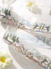 1 盒 4 卷景观装饰胶带，手工风景装饰规划胶带，返校