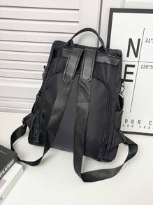 Mochila de viagem elegante, mochila versátil para estudantes universitários, mochila casual de nylon para mulheres